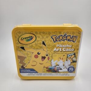 Crayola Create & Color Pokemon Coloring Art Case Pikachu, 75+ Pcs Art Set, Pokem